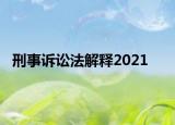 刑事诉讼法解释2021