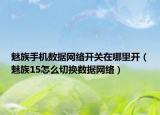 魅族手机数据网络开关在哪里开（魅族15怎么切换数据网络）