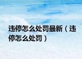 违停怎么处罚最新（违停怎么处罚）