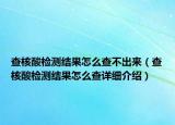 查核酸检测结果怎么查不出来（查核酸检测结果怎么查详细介绍）