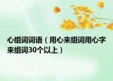 心组词词语（用心来组词用心字来组词30个以上）