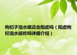枸杞子泡水喝适合阳虚吗（阳虚枸杞泡水能吃吗详细介绍）