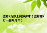 盗窃2万以上判多少年（盗窃罪2万一般判几年）
