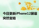 今日更新iPhone12屏幕突然变暗