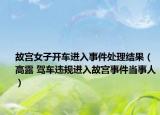 故宫女子开车进入事件处理结果（高露 驾车违规进入故宫事件当事人）