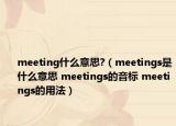 meeting什么意思?（meetings是什么意思 meetings的音标 meetings的用法）