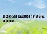 升级怎么玩 游戏规则（升级游戏规则优质）