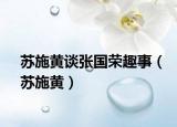 苏施黄谈张国荣趣事（苏施黄）