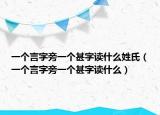 一个言字旁一个甚字读什么姓氏（一个言字旁一个甚字读什么）