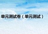 单元测试卷（单元测试）