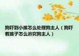 狗吓到小孩怎么处理狗主人（狗吓着孩子怎么追究狗主人）