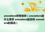 ancestors所有意思（ancestors是什么意思 ancestors的音标 ancestors的用法）