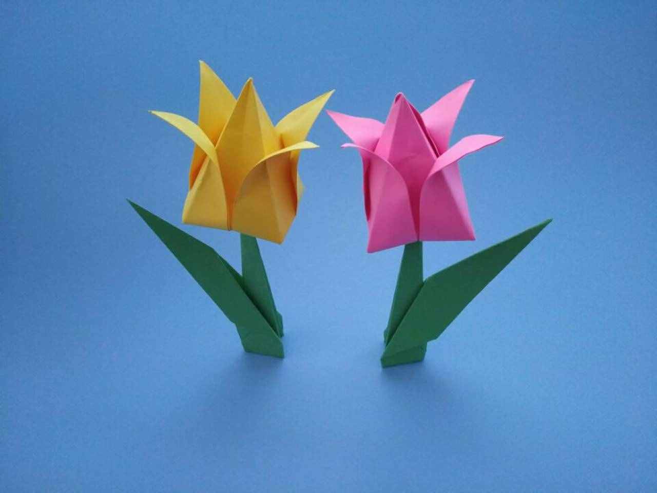 儿童简单折纸 花朵图片