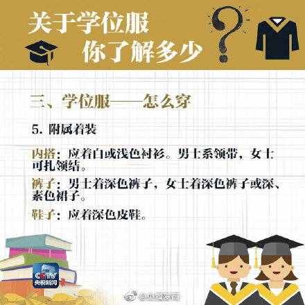 粉色、黄色、白色……毕业生快来了解下学位服！