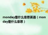 monday是什么意思英语（monday是什么意思）