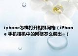iphone怎样打开相机网格（iPhone 手机相机中的网格怎么调出~）
