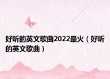 好听的英文歌曲2022最火（好听的英文歌曲）