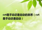 cvt是手动还是自动的意思（cvt是手动还是自动）