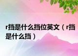 r挡是什么挡位英文（r挡是什么挡）