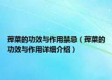 蔊菜的功效与作用禁忌（蔊菜的功效与作用详细介绍）