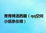 青青稞酒西藏（qq空间小纸条在哪）