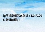 lg手机刷机怎么刷机（LG F100S 刷机教程!）