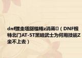 dnf鏍圭壒鍖楅棬z涓嶈（DNF根特北门AT-5T黑暗武士为何用技能Z坐不上去）