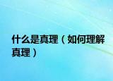 什么是真理（如何理解真理）