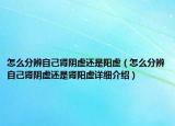 怎么分辨自己肾阴虚还是阳虚（怎么分辨自己肾阴虚还是肾阳虚详细介绍）