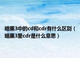 暗黑3中的cd和cdr有什么区别（暗黑3里cdr是什么意思）