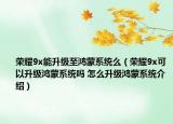荣耀9x能升级至鸿蒙系统么（荣耀9x可以升级鸿蒙系统吗 怎么升级鸿蒙系统介绍）