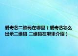 爱奇艺二维码在哪里（爱奇艺怎么出示二维码 二维码在哪里介绍）
