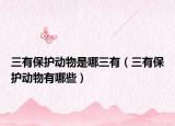 三有保护动物是哪三有（三有保护动物有哪些）
