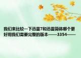 我们来比较一下迅雷7和迅雷简体哪个更好用我们需要完整的版本——3354——