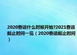 2020春运什么时候开始?2021春运起止时间一览（2020春运起止时间）