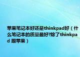 苹果笔记本好还是thinkpad好（什么笔记本的质量最好?除了thinkpad 跟苹果）