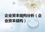 企业资本结构分析（企业资本结构）