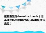 诺基亚出现downloadmode（诺基亚手机中的DOWNLOAD是什么意思）
