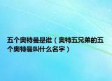 五个奥特曼是谁（奥特五兄弟的五个奥特曼叫什么名字）