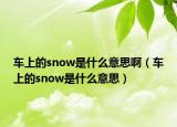 车上的snow是什么意思啊（车上的snow是什么意思）