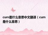 cum是什么意思中文翻译（cum是什么意思）