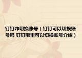 钉钉咋切换账号（钉钉可以切换账号吗 钉钉哪里可以切换账号介绍）