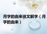 月字的由来说文解字（月字的由来）