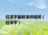 任泽平最新演讲视频（任泽平）