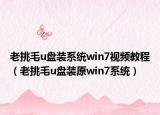 老挑毛u盘装系统win7视频教程（老挑毛u盘装原win7系统）