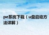 pe系统下载（u盘启动方法详解）