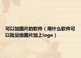 可以加图片的软件（用什么软件可以批量给图片加上logo）