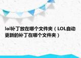 lol补丁放在哪个文件夹（LOL自动更新的补丁在哪个文件夹）