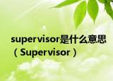 supervisor是什么意思（Supervisor）