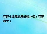 狂野小农民免费阅读小说（狂野骑士）